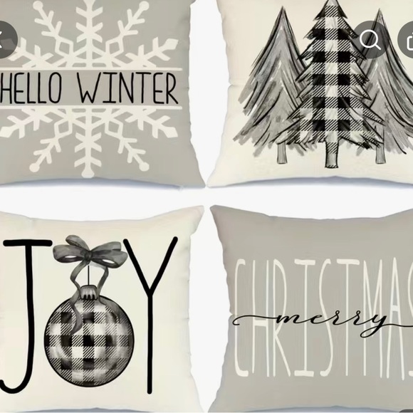 Other - Christmas Pillowcases,17.7x17.7 Inch, Set Of 4, Pillow Inserts Not included